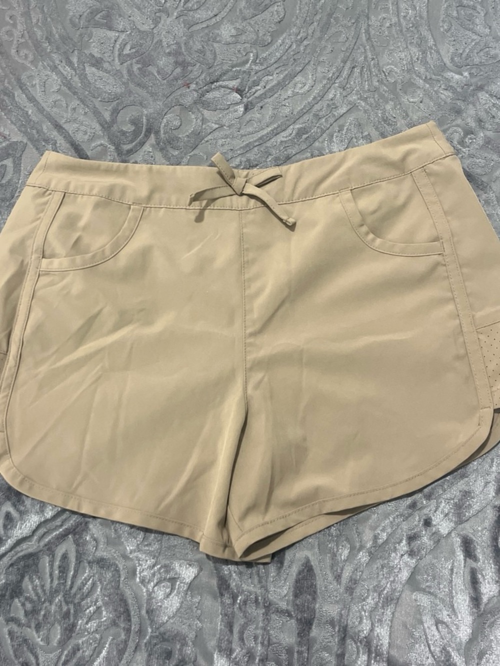 Magellan Outdoors Light Tan Drawstring Athletic Shorts